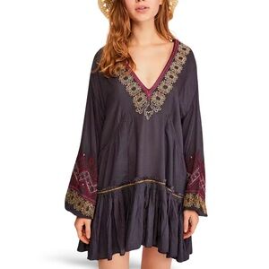 Free People Wild One Embroidered Peasant Dress